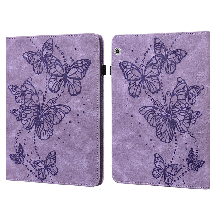 Butterfly Pattern Leather Tablet Case Horizontal Flip