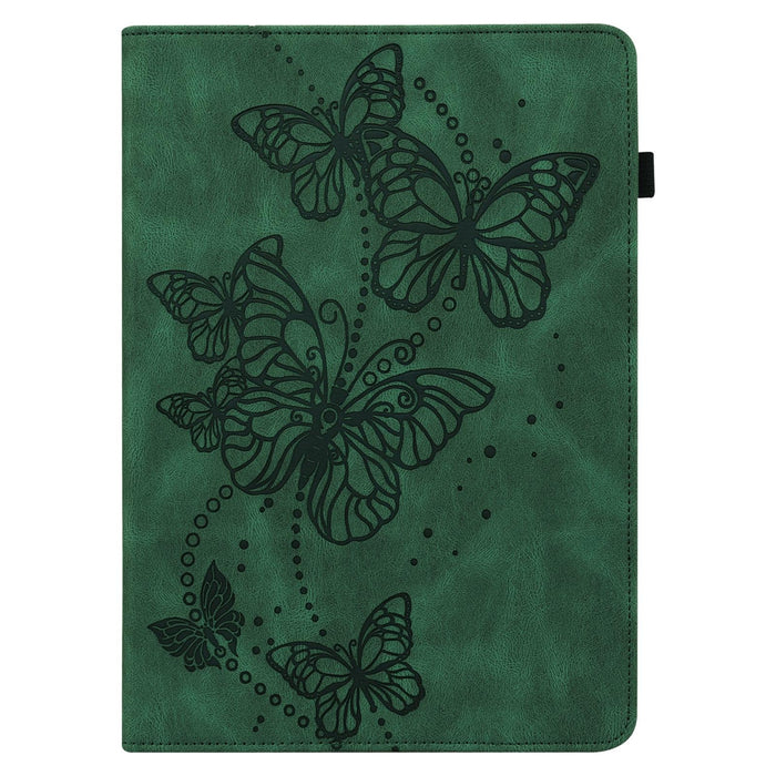 Butterfly Pattern Leather Tablet Case Horizontal Flip