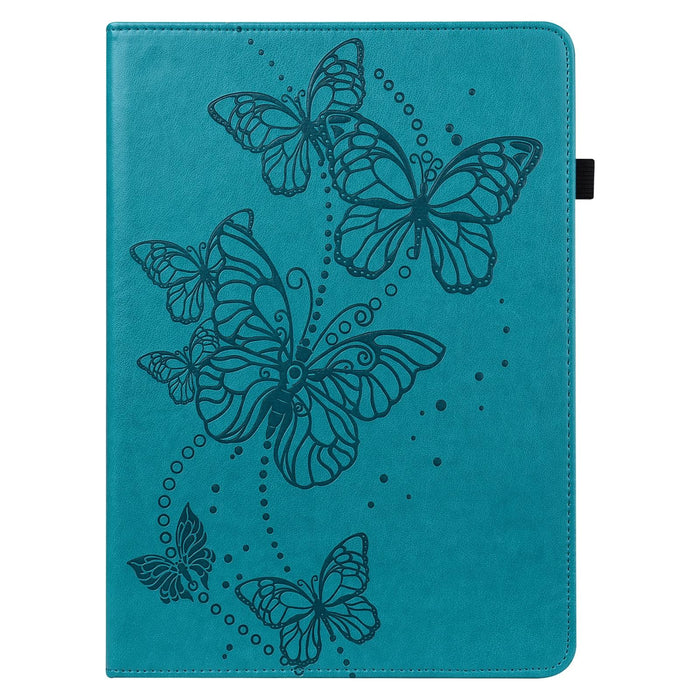 Butterfly Pattern Leather Tablet Case Horizontal Flip