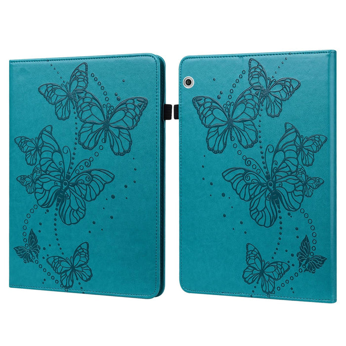 Butterfly Pattern Leather Tablet Case Horizontal Flip