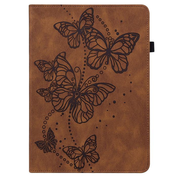 Butterfly Pattern Leather Tablet Case Horizontal Flip