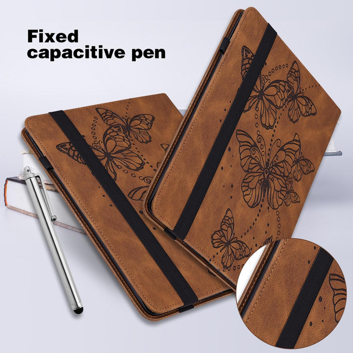 Butterfly Pattern Leather Tablet Case Horizontal Flip