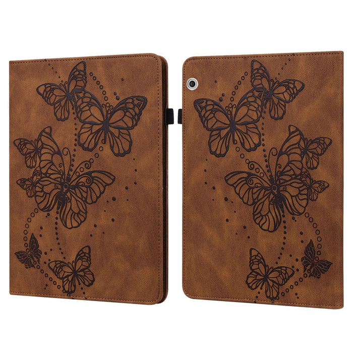 Butterfly Pattern Leather Tablet Case Horizontal Flip