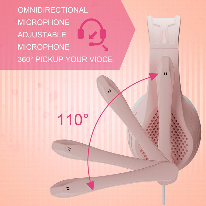 Adjustable Gaming Headset With Mic 3.5Mm Port