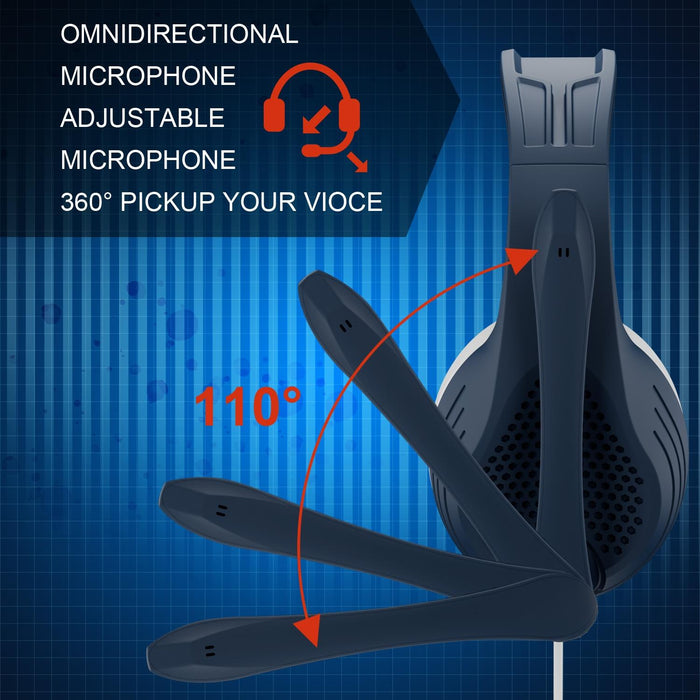 Adjustable Gaming Headset With Mic 3.5Mm Port