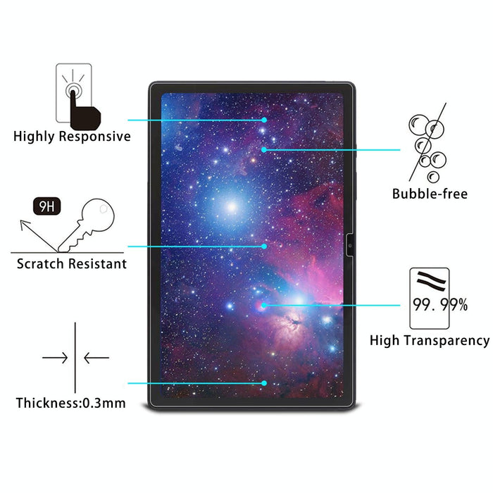 25Pcs 9H 2.5D Explosion-Proof Tempered Tablet Glass Film For Samsung Galaxy Tab A8 / X200 / X205 / Galaxy Tab A8 10.5 2021 / Chiwei Hipad X Pro 10.5 / Blackview Tab 15 / 15 Pro / Hotwav Tab R5 / Tab R6 Pro
