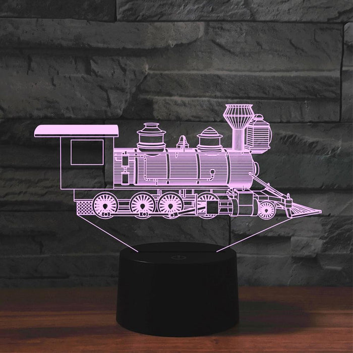 3D Led Night Light Locomotive 2 16 Colours Remote Control