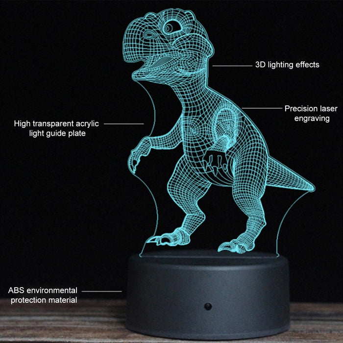 3D Colourful Led Night Light Remote Control Version