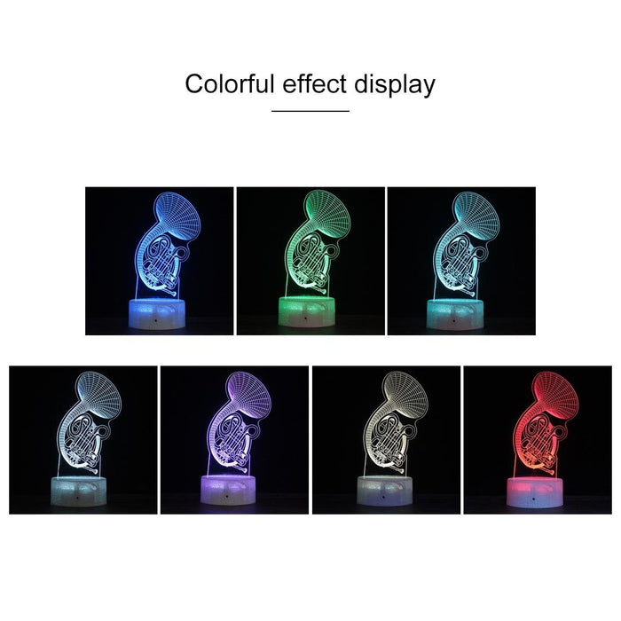 3D Colourful Led Night Light Remote Control Version