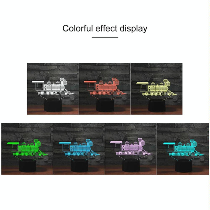 3D Led Night Light Locomotive 2 Design Usb / Battery Powered