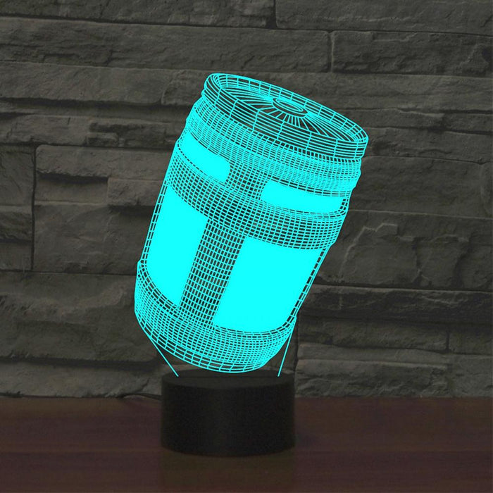 3D Led Night Light Wine Barrel Design Usb / Battery