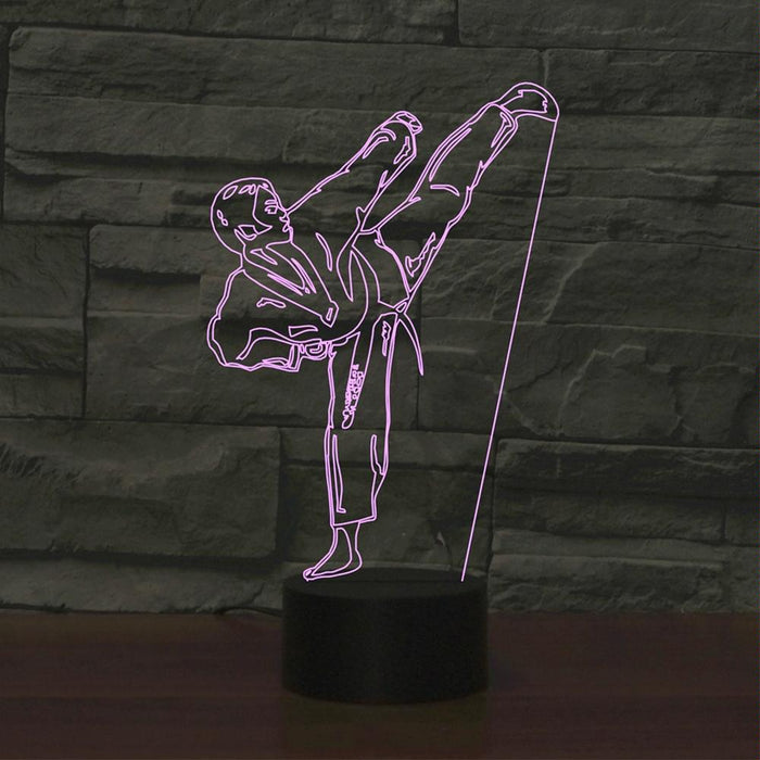 3D Led Karate Night Light Usb / Battery Powered