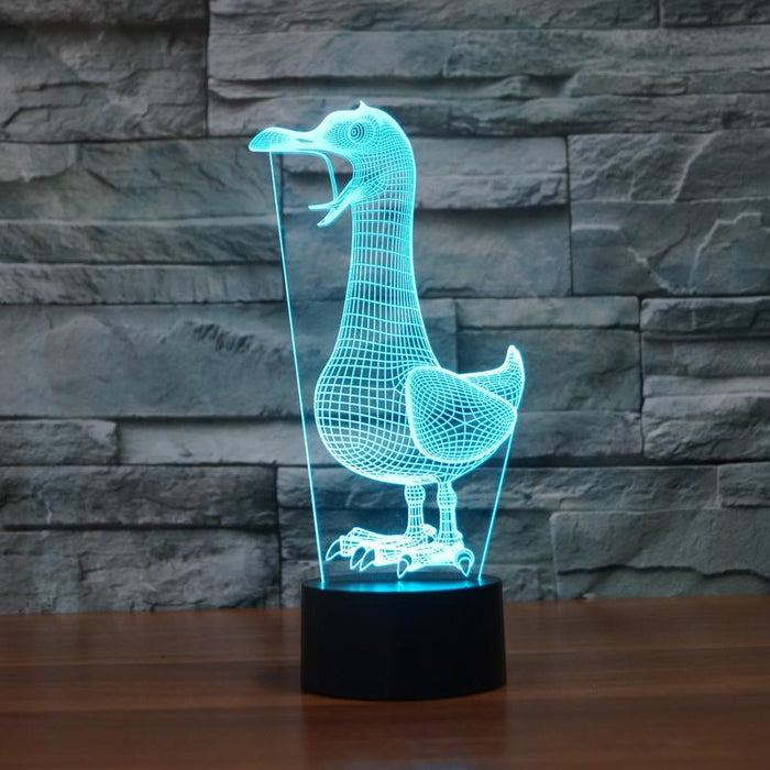 3D Led Night Light Colourful Bird Usb / Battery