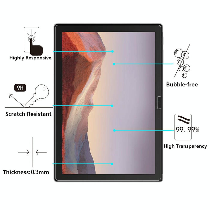 For Microsoft Surface Pro 7+ 9H 2.5D Explosion-Proof Tempered Tablet Glass Film
