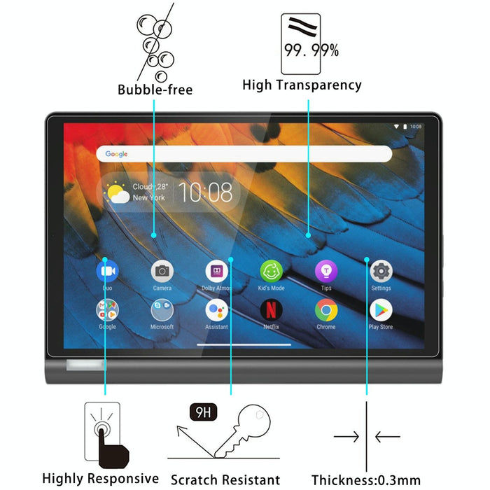 For Lenovo Yoga Smart Tab 2 Pcs 9H 2.5D Explosion-Proof Tempered Tablet Glass Film