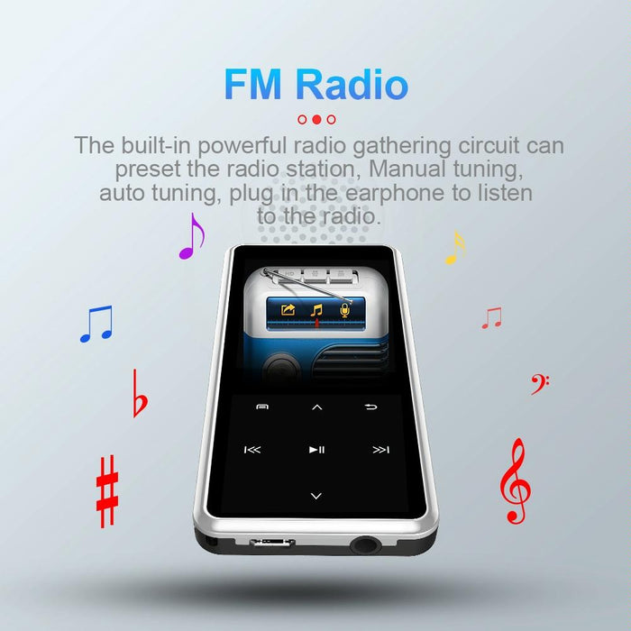 Portable Bluetooth Player 4Gb Capacity Silver