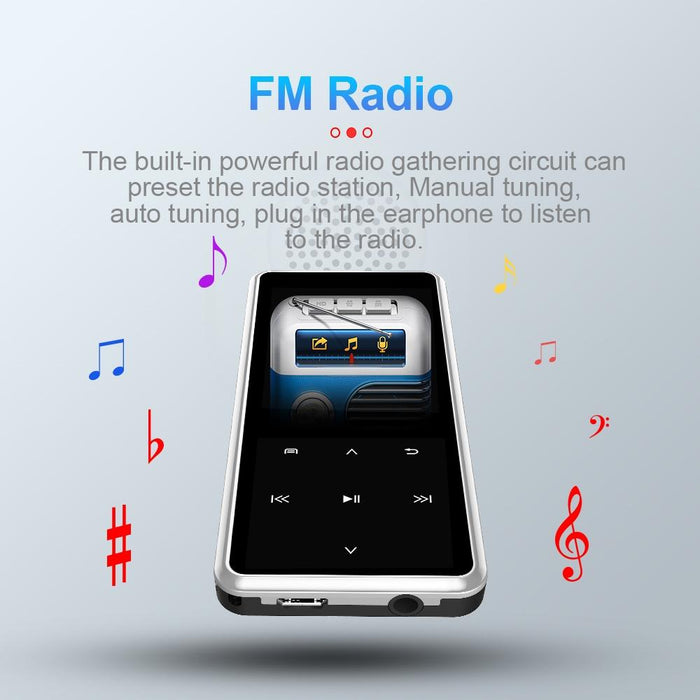 Portable Bluetooth Player 8Gb Capacity Silver