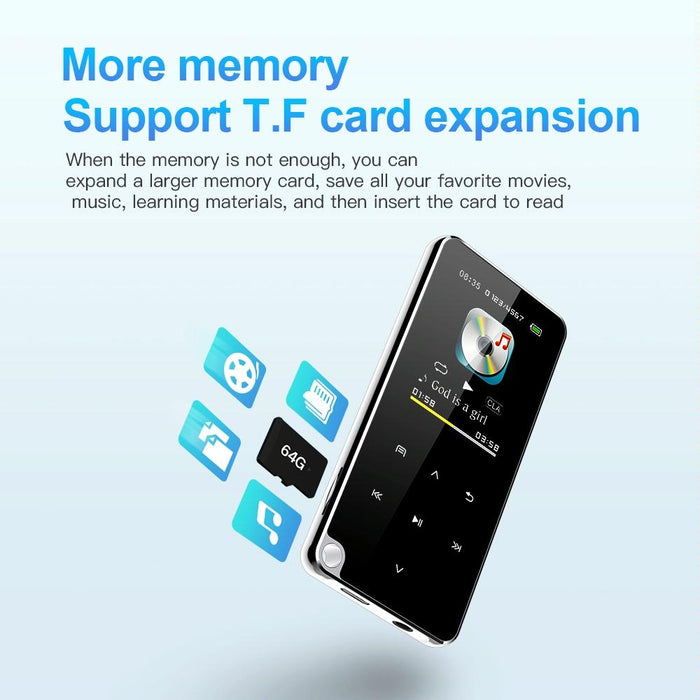 Portable Bluetooth Mp3 Player 4Gb Capacity Black