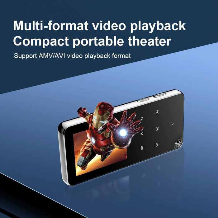 Portable Bluetooth Mp3 Player 8Gb Capacity Black