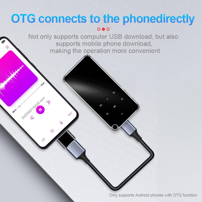 Portable Bluetooth Mp3 Player 64Gb Capacity Black