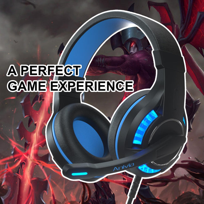 Adjustable Gaming Headset With Mic Black / Blue