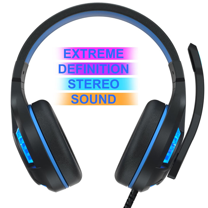 Adjustable Gaming Headset With Mic Black / Blue