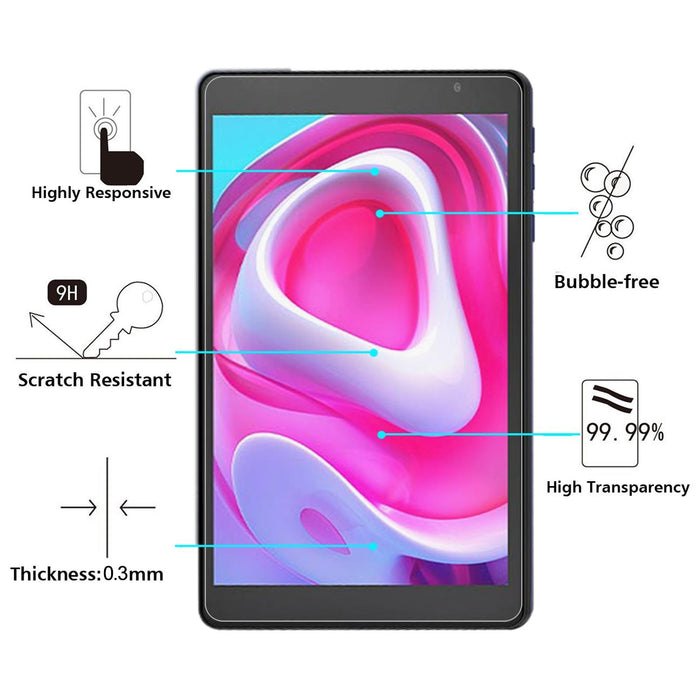 For Blu M8L Plus 2 Pcs 9H 2.5D Explosion-Proof Tempered Tablet Glass Film