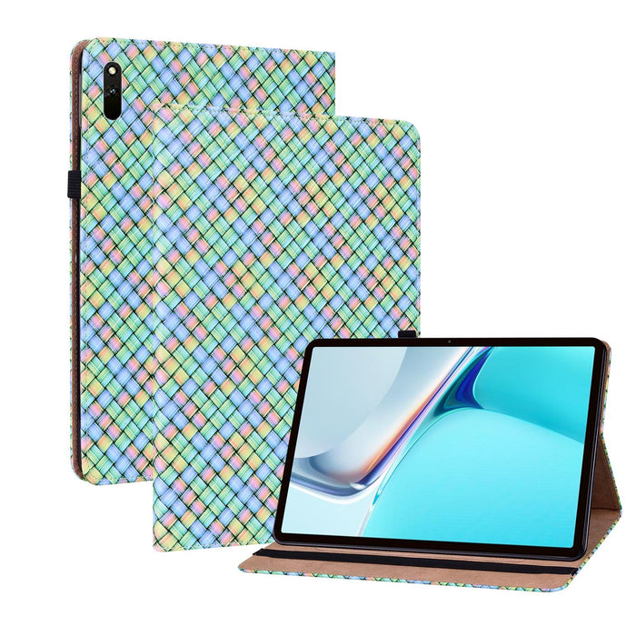 Leather Tablet Case With Holder Color Weave