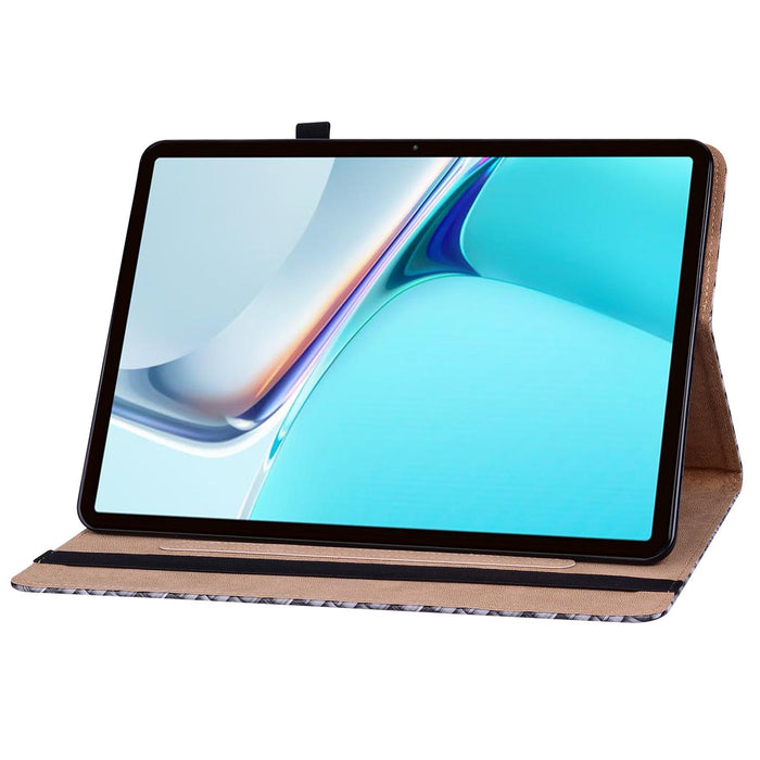 Leather Tablet Case With Holder Color Weave