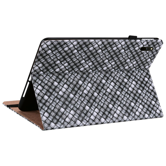 Leather Tablet Case With Holder Color Weave