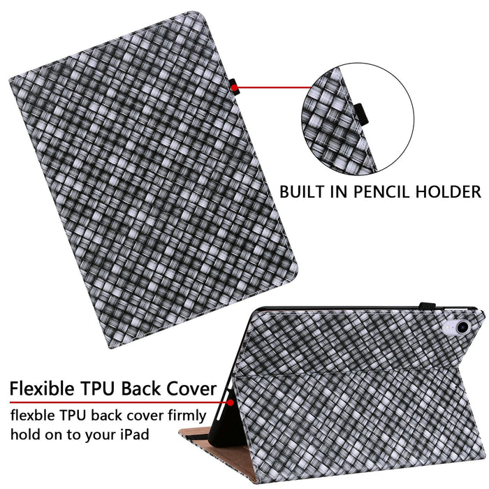 Leather Tablet Case With Holder Color Weave