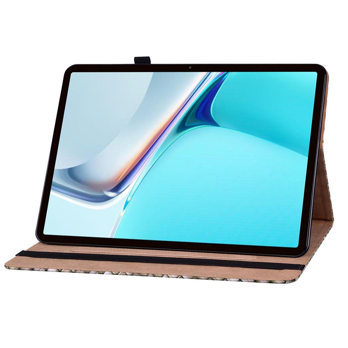 Leather Tablet Case With Holder Color Weave