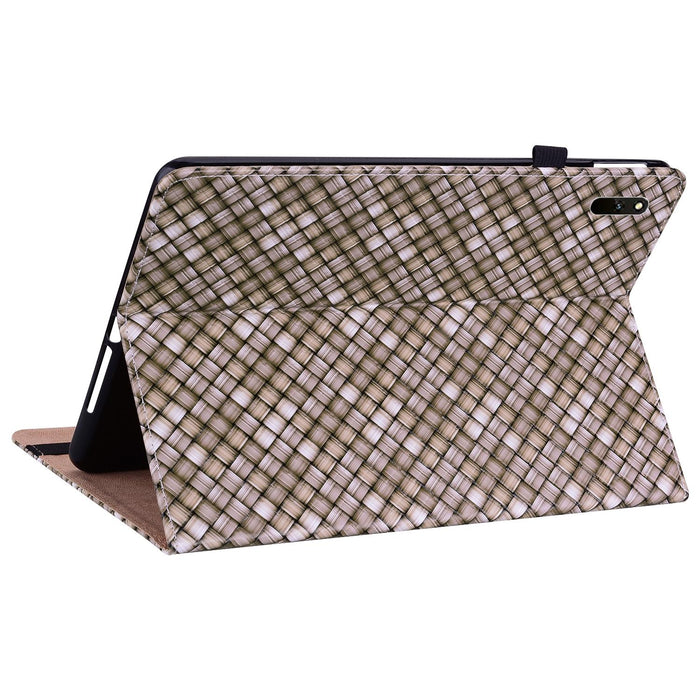 Leather Tablet Case With Holder Color Weave