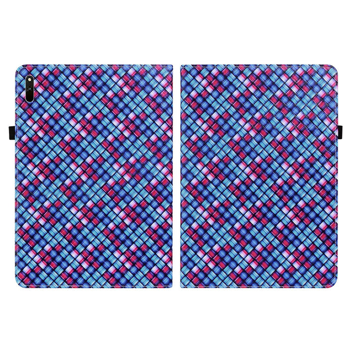 Leather Tablet Case With Holder Color Weave