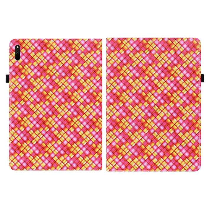 Leather Tablet Case With Holder Color Weave