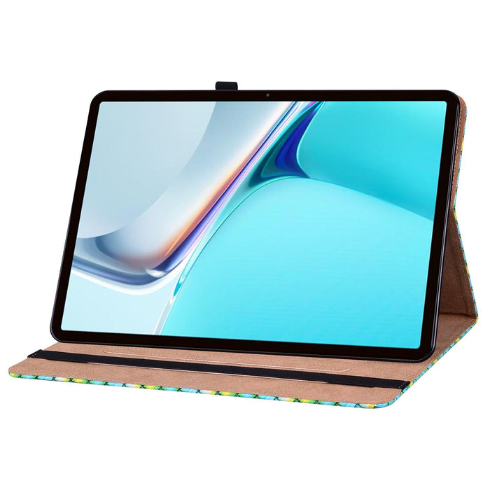 Leather Tablet Case With Holder Color Weave