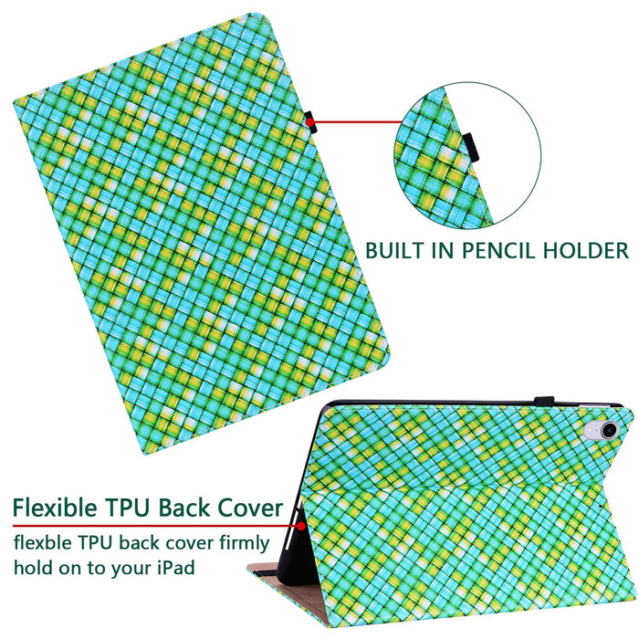 Leather Tablet Case With Holder Color Weave