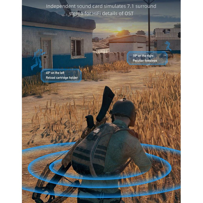 Usb + 3.5Mm Gaming Headset With Mic & Ambient Light Black