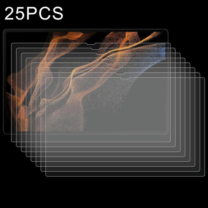 25 Pcs 9H 2.5D Explosion-Proof Tempered Tablet Glass Film For Samsung Galaxy Tab S8 Ultra / X900