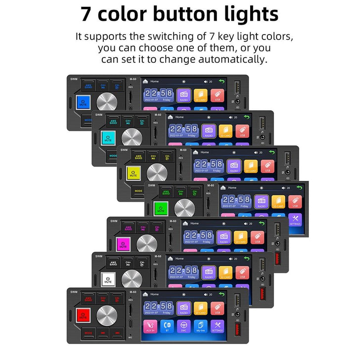 4 Inch Touch Car Radio Bluetooth Mp5 Player + Remote