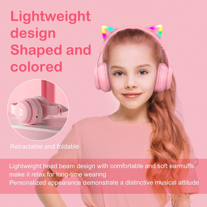 Wireless Bluetooth Headphones With Rgb Lighting