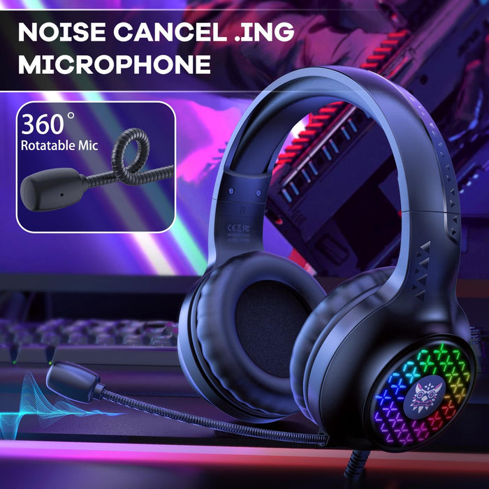 Rgb Gaming Headset With Usb + 3.5Mm