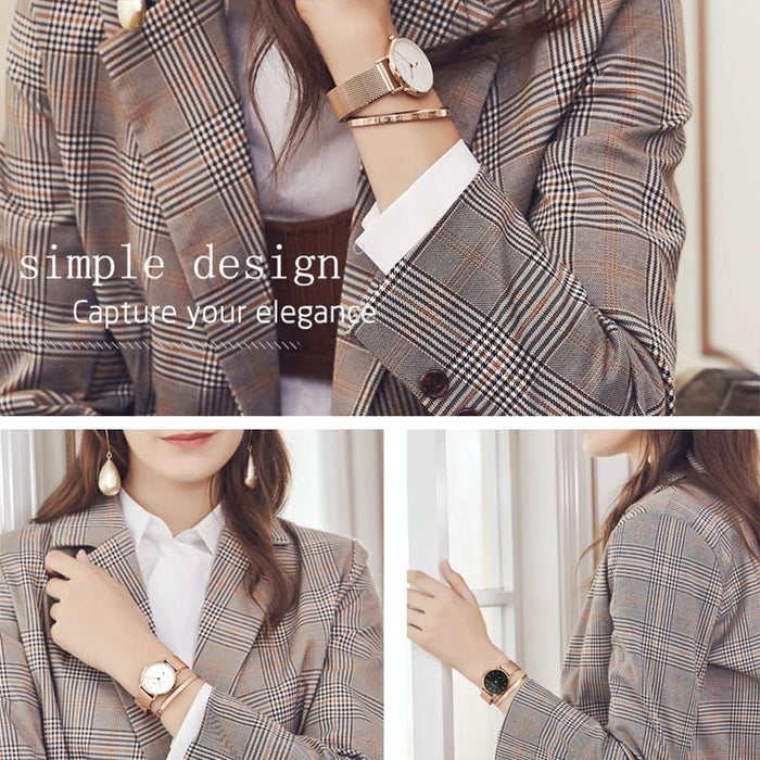 5190 Women Waterproof Ultra-Thin Small Dial Quartz Watch