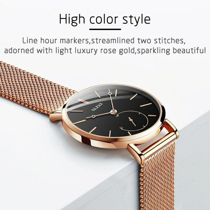 5190 Women Waterproof Ultra-Thin Small Dial Quartz Watch