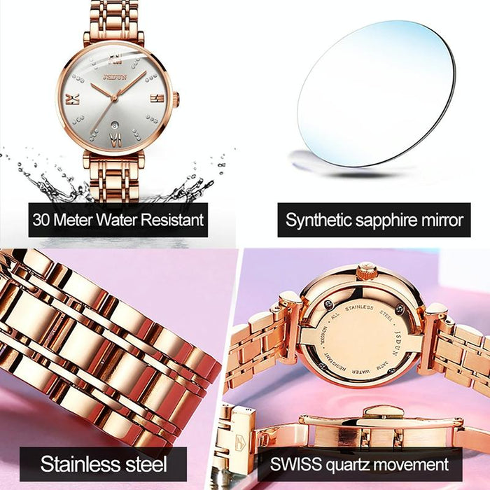 6533 Women Fashion Waterproof Ultra-Thin Quartz Watch
