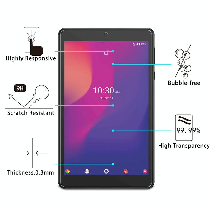 For Alcatel Joy Tab 2 / 3T 8.0 25 Pcs 9H 2.5D Explosion-Proof Tempered Tablet Glass Film