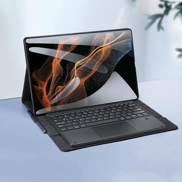 For Samsung Galaxy Tab S8 Ultra 14.6 Inch / Tab S9 Ultra Sm-X900 Detachable Ultrathin Bluetooth Keyboard Leather Case Black