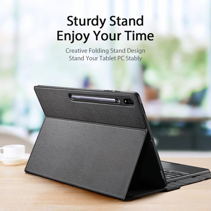 For Samsung Galaxy Tab S8 Ultra 14.6 Inch / Tab S9 Ultra Sm-X900 Detachable Ultrathin Bluetooth Keyboard Leather Case Black