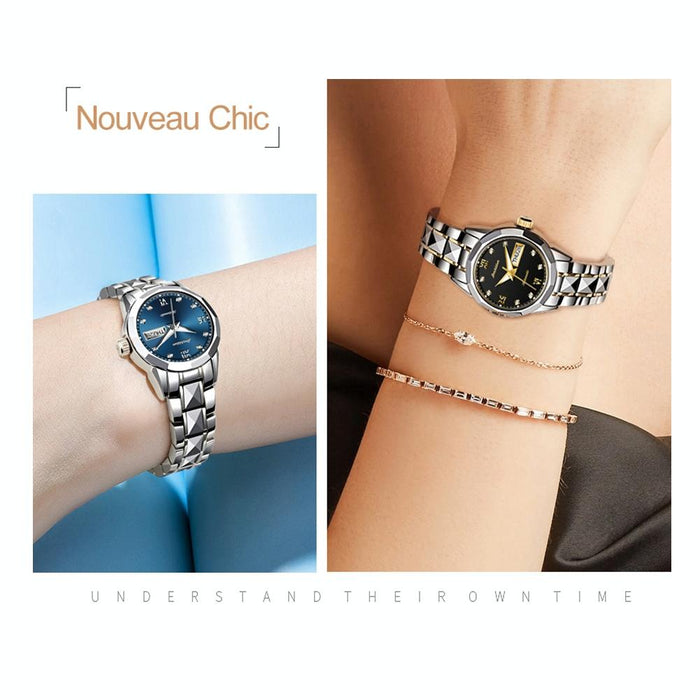 8813 Fashion Waterproof Luminous Automatic Mechanical Watch Women