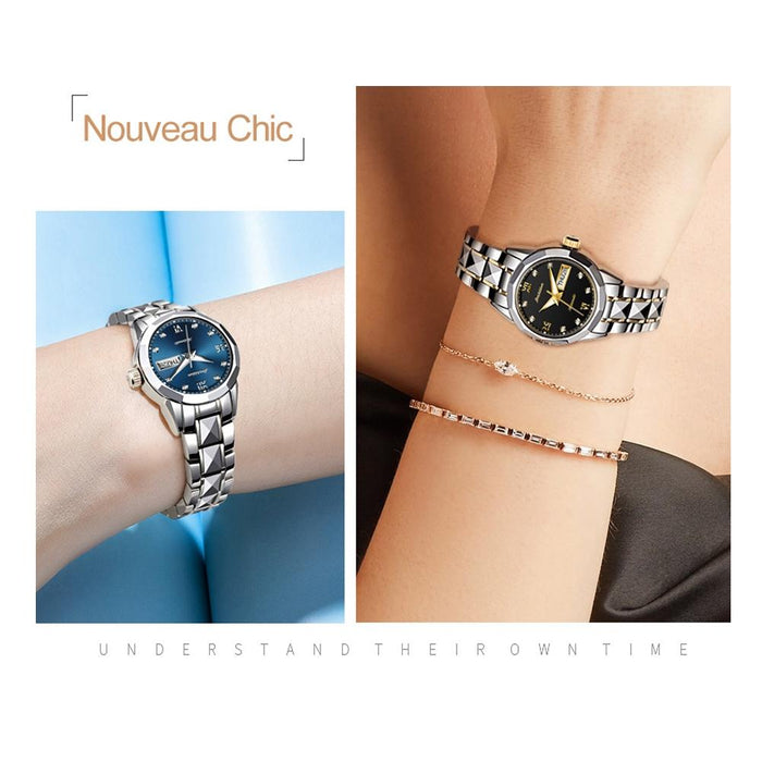 8813 Fashion Waterproof Luminous Automatic Mechanical Watch Women